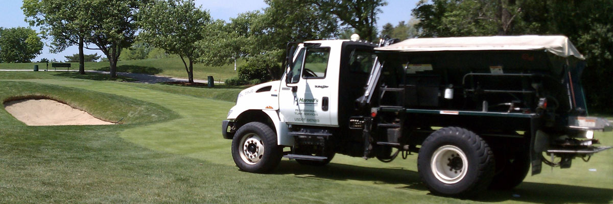Spreader Truck on golf course